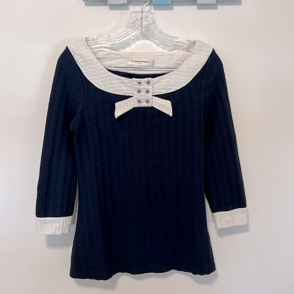 Anthropologie Pilcro and the Letter Press Women’s Navy/Cream Top / Size M - Picture 1 of 7